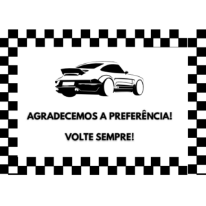 Tapete Automotivo Estampa Padrão PRETO